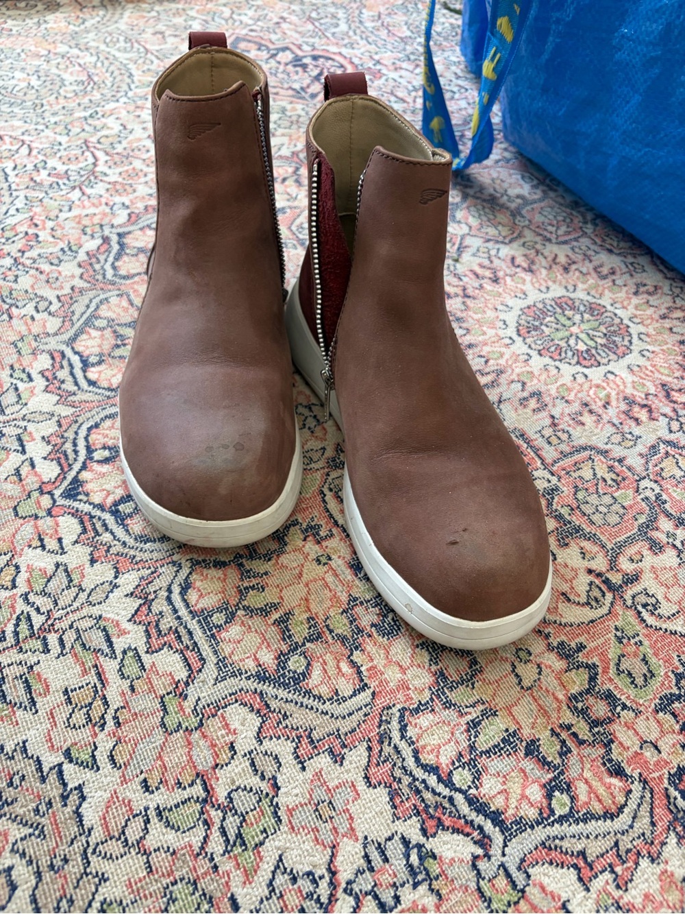 Red Wing Shoes Brown Leather Chukka Boots with White Sole